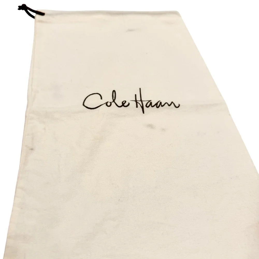 Pair Cole Haan Cream Drawstring Shoe Dust Bags Travel Storage Pouches